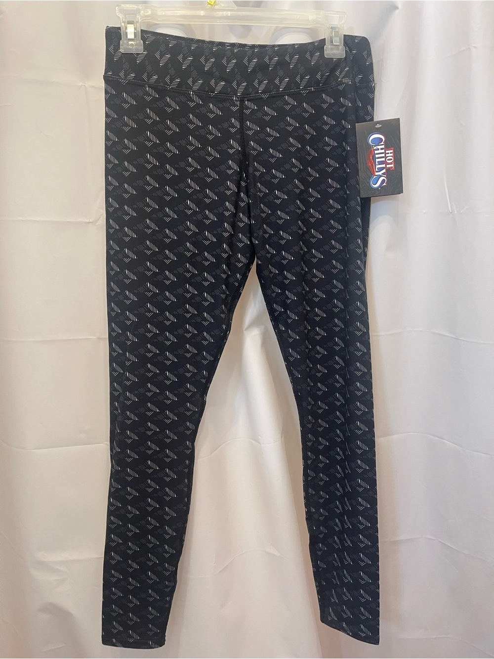Hot Chilly’s Women's Black Patterned Leggings - High-Rise Comfort